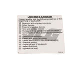 106691 Decal, Checklist | Skyjack